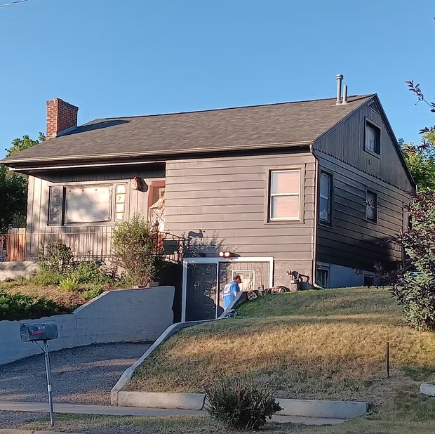 House exterior with front steps
